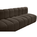 Meridian Arc Brown Boucle Fabric 4 pc Modular Sectional IMAGE 7