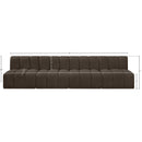  Manufacturer Color_Brown -- Arc 119" Brown Boucle Fabric Upholstered 4 pc Modular Sectional IMAGE 8