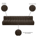  Manufacturer Color_Brown -- Arc 119" Brown Boucle Fabric Upholstered 4 pc Modular Sectional IMAGE 9