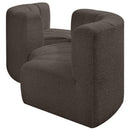 Meridian Arc Brown Boucle Fabric 4 pc Modular Sectional IMAGE 5