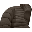  Manufacturer Color_Brown -- Arc 102" Brown Boucle Fabric Upholstered 4 pc Modular Sectional IMAGE 7