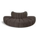  Manufacturer Color_Brown -- Arc 90" Brown Boucle Fabric Upholstered 4 pc Modular Sectional IMAGE 1