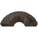  Manufacturer Color_Brown -- Arc 90" Brown Boucle Fabric Upholstered 4 pc Modular Sectional IMAGE 5