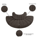  Manufacturer Color_Brown -- Arc 90" Brown Boucle Fabric Upholstered 4 pc Modular Sectional IMAGE 8