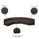  Manufacturer Color_Brown -- Arc 151" Brown Boucle Fabric Upholstered 6 pc Modular Sectional IMAGE 9