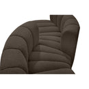  Manufacturer Color_Brown -- Arc 145" Brown Boucle Fabric Upholstered 6 pc Modular Sectional IMAGE 4