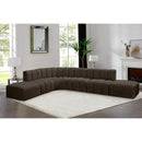  Manufacturer Color_Brown -- Arc 172" Brown Boucle Fabric Upholstered 7 pc Modular Sectional IMAGE 2