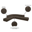  Manufacturer Color_Brown -- Arc 172" Brown Boucle Fabric Upholstered 7 pc Modular Sectional IMAGE 7