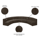  Manufacturer Color_Brown -- Arc 162" Brown Boucle Fabric Upholstered 7 pc Modular Sectional IMAGE 10