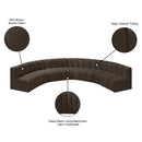 Meridian Arc Brown Boucle Fabric 7 pc Modular Sectional IMAGE 10