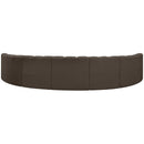  Manufacturer Color_Brown -- Arc 162" Brown Boucle Fabric Upholstered 7 pc Modular Sectional IMAGE 3