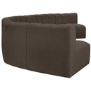  Manufacturer Color_Brown -- Arc 162" Brown Boucle Fabric Upholstered 7 pc Modular Sectional IMAGE 6