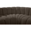  Manufacturer Color_Brown -- Arc 162" Brown Boucle Fabric Upholstered 7 pc Modular Sectional IMAGE 8