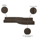  Manufacturer Color_Brown -- Arc 170" Brown Boucle Fabric Upholstered 7 pc Modular Sectional IMAGE 12