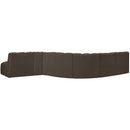  Manufacturer Color_Brown -- Arc 170" Brown Boucle Fabric Upholstered 7 pc Modular Sectional IMAGE 3