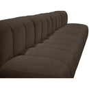 Meridian Arc Brown Boucle Fabric 7 pc Modular Sectional IMAGE 9