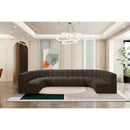  Manufacturer Color_Brown -- Arc 150" Brown Boucle Fabric Upholstered 8 pc Modular Sectional IMAGE 2