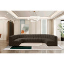Meridian Arc Brown Boucle Fabric 8 pc Modular Sectional IMAGE 2