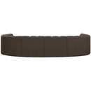  Manufacturer Color_Brown -- Arc 150" Brown Boucle Fabric Upholstered 8 pc Modular Sectional IMAGE 3