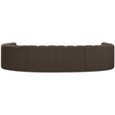 Meridian Arc Brown Boucle Fabric 8 pc Modular Sectional IMAGE 3