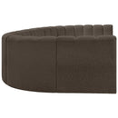  Manufacturer Color_Brown -- Arc 150" Brown Boucle Fabric Upholstered 8 pc Modular Sectional IMAGE 6