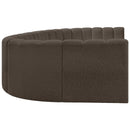 Meridian Arc Brown Boucle Fabric 8 pc Modular Sectional IMAGE 6