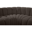  Manufacturer Color_Brown -- Arc 150" Brown Boucle Fabric Upholstered 8 pc Modular Sectional IMAGE 8