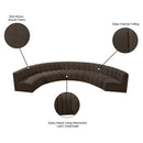  Manufacturer Color_Brown -- Arc 162" Brown Boucle Fabric Upholstered 8 pc Modular Sectional IMAGE 10