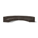  Manufacturer Color_Brown -- Arc 162" Brown Boucle Fabric Upholstered 8 pc Modular Sectional IMAGE 1