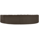  Manufacturer Color_Brown -- Arc 162" Brown Boucle Fabric Upholstered 8 pc Modular Sectional IMAGE 3