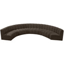 Meridian Arc Brown Boucle Fabric 8 pc Modular Sectional IMAGE 5