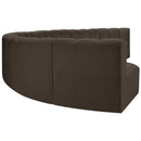 Meridian Arc Brown Boucle Fabric 8 pc Modular Sectional IMAGE 6