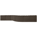  Manufacturer Color_Brown -- Arc 197" Brown Boucle Fabric Upholstered 8 pc Modular Sectional IMAGE 3