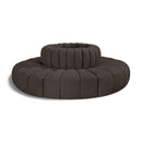  Manufacturer Color_Brown -- Arc 90" Brown Boucle Fabric Upholstered 8 pc Modular Sectional IMAGE 1