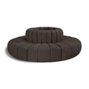 Meridian Arc Brown Boucle Fabric 8 pc Modular Sectional IMAGE 1