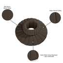  Manufacturer Color_Brown -- Arc 90" Brown Boucle Fabric Upholstered 8 pc Modular Sectional IMAGE 7