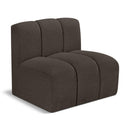 Manufacturer Color_Brown -- Arc Brown Boucle Fabric Upholstered Modular Straight Chair IMAGE 1