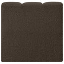 Meridian Arc Brown Boucle Fabric Straight Chair IMAGE 3