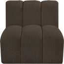  Manufacturer Color_Brown -- Arc Brown Boucle Fabric Upholstered Modular Straight Chair IMAGE 4