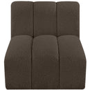  Manufacturer Color_Brown -- Arc Brown Boucle Fabric Upholstered Modular Straight Chair IMAGE 5