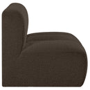  Manufacturer Color_Brown -- Arc Brown Boucle Fabric Upholstered Modular Straight Chair IMAGE 6