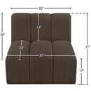  Manufacturer Color_Brown -- Arc Brown Boucle Fabric Upholstered Modular Straight Chair IMAGE 7