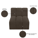 Manufacturer Color_Brown -- Arc Brown Boucle Fabric Upholstered Modular Straight Chair IMAGE 8