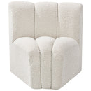  Manufacturer Color_Cream -- Arc Cream Boucle Fabric Upholstered Modular Curved Corner Chair IMAGE 4
