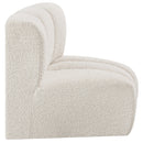  Manufacturer Color_Cream -- Arc Cream Boucle Fabric Upholstered Modular Curved Corner Chair IMAGE 6