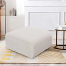  Manufacturer Color_Cream -- Arc Cream Boucle Fabric Upholstered Modular Ottoman IMAGE 2