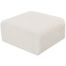 Manufacturer Color_Cream -- Arc Cream Boucle Fabric Upholstered Modular Ottoman IMAGE 3