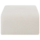  Manufacturer Color_Cream -- Arc Cream Boucle Fabric Upholstered Modular Ottoman IMAGE 4