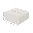  Manufacturer Color_Cream -- Arc Cream Boucle Fabric Upholstered Modular Ottoman IMAGE 6
