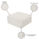  Manufacturer Color_Cream -- Arc Cream Boucle Fabric Upholstered Modular Ottoman IMAGE 7